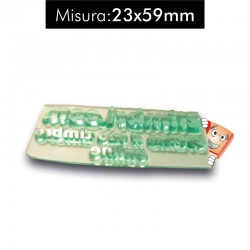 Gommina Timbri Personalizzata Misura 18x47mm