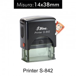 Timbro autoinchiostrante rettangolare S-842 Misura 14x38mm