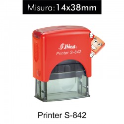 Timbro autoinchiostrante rettangolare S-842 Misura 14x38mm