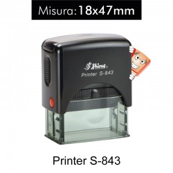 Timbro autoinchiostrante rettangolare S-843 Misura 18x47mm