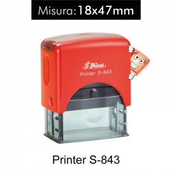 Timbro autoinchiostrante rettangolare S-843 Misura 18x47mm