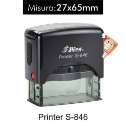 Timbro autoinchiostrante rettangolare S-846 Misura 27x65mm